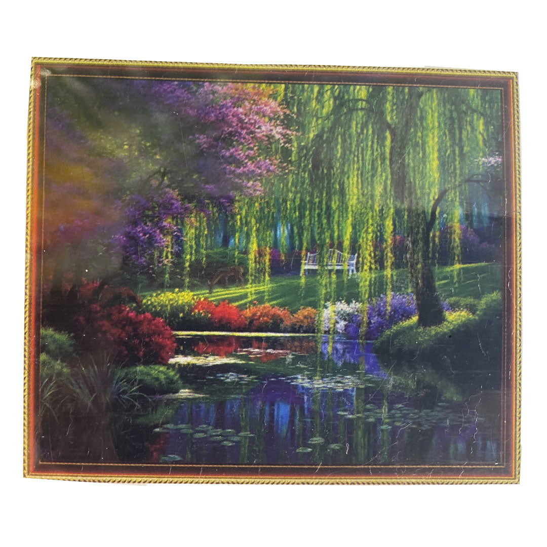 Kit Punto de Cruz Diamante Bosque con Lago