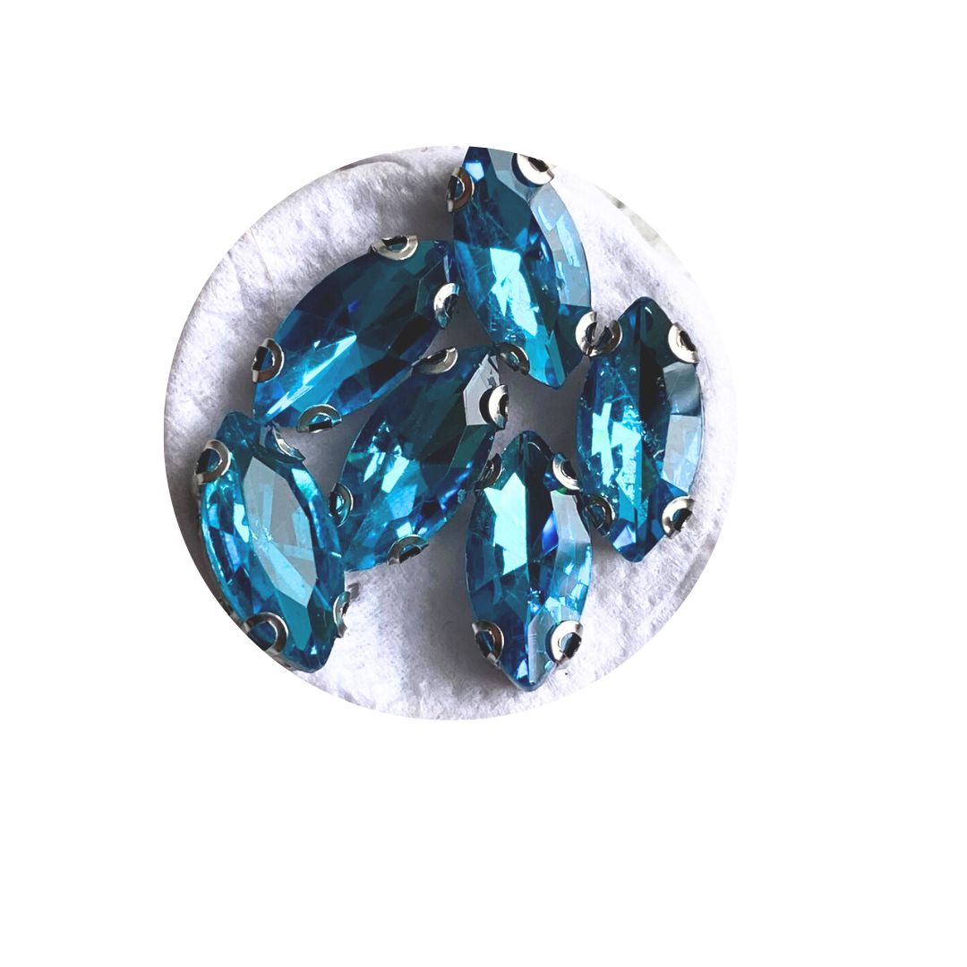 Piedra Plana para Bordar Azul Claro