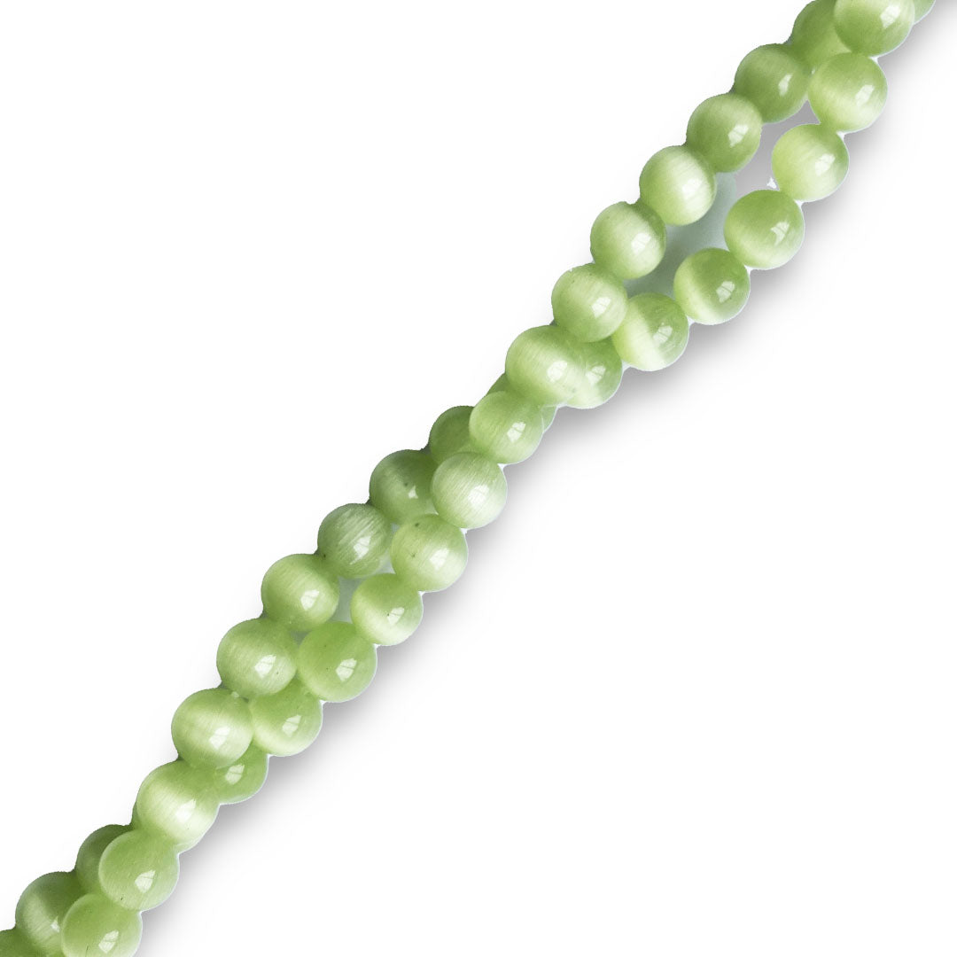 Piedra Imitación Ojo de Gato Verde Limón