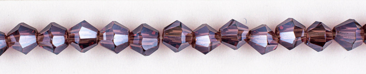 Collar Rombo Vidrio 4mm Lila Boreal