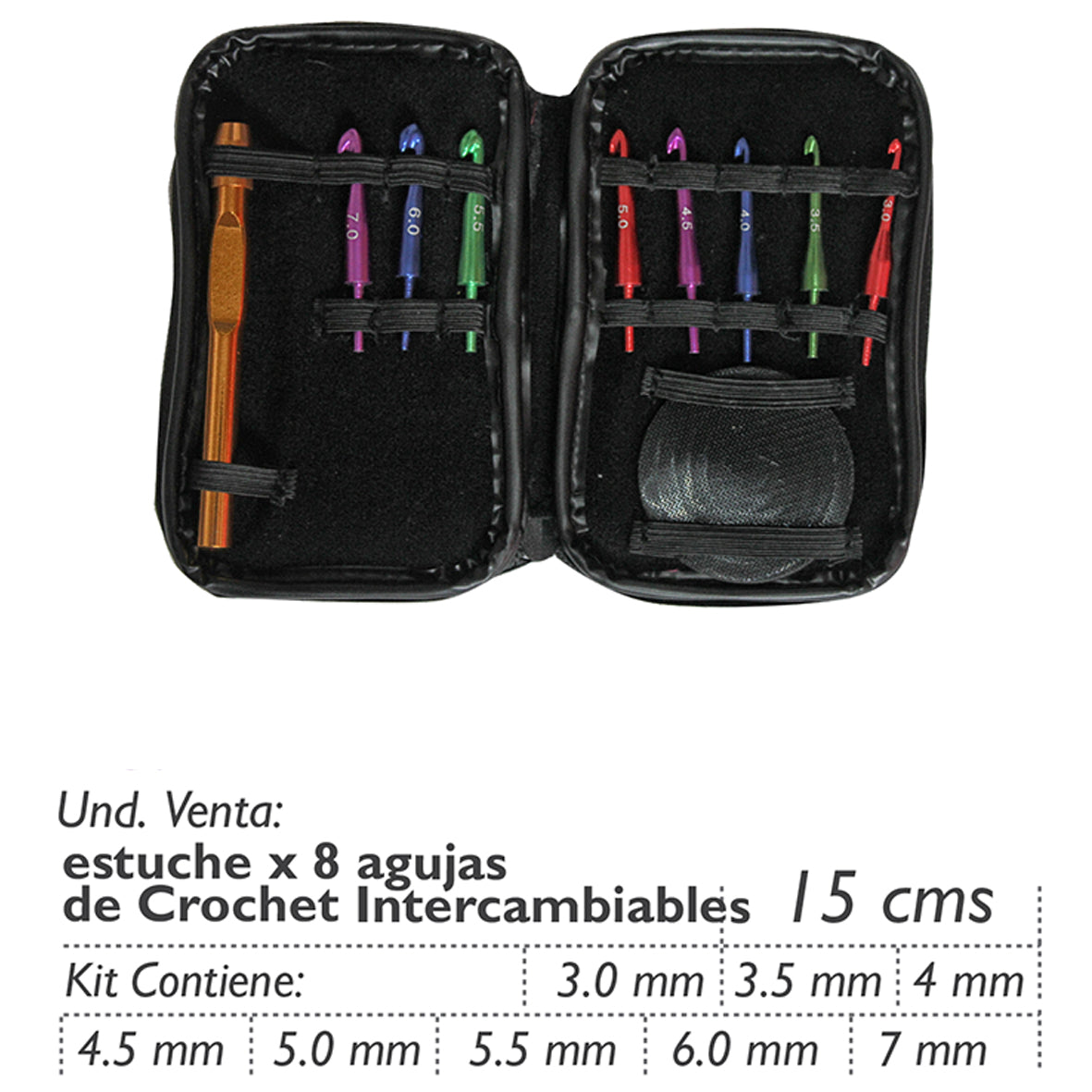 Kit De Agujas Crochet No. A013 - 15 Cms