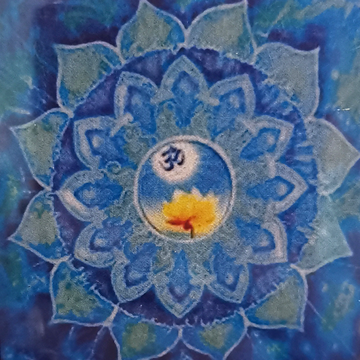 Kit Punto de Cruz Diamantes Mandala Azul