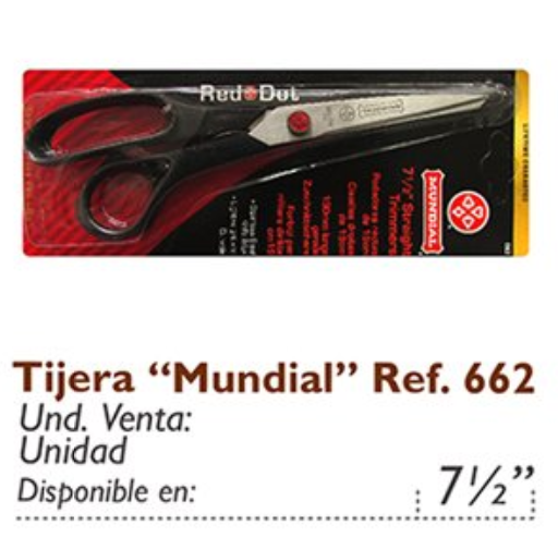 Tijera Mundial Ref. 662