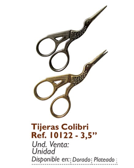 Tijeras Ornamentadas Colibri Ref. 10122 - 3.5´´