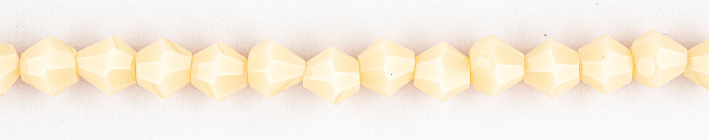 Collar Rombo Vidrio 4mm Beige Mate