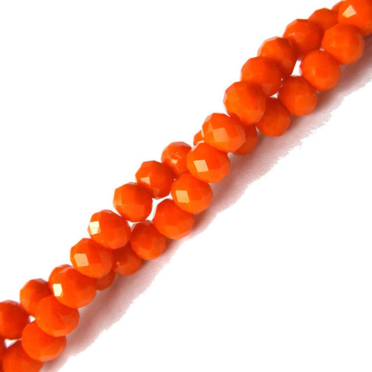 Rondela de Vidrio Naranja Mate