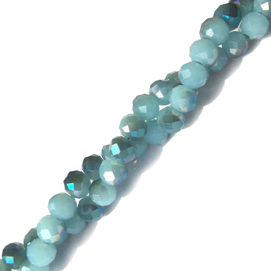 Rondela de Vidrio Bicolor Azul