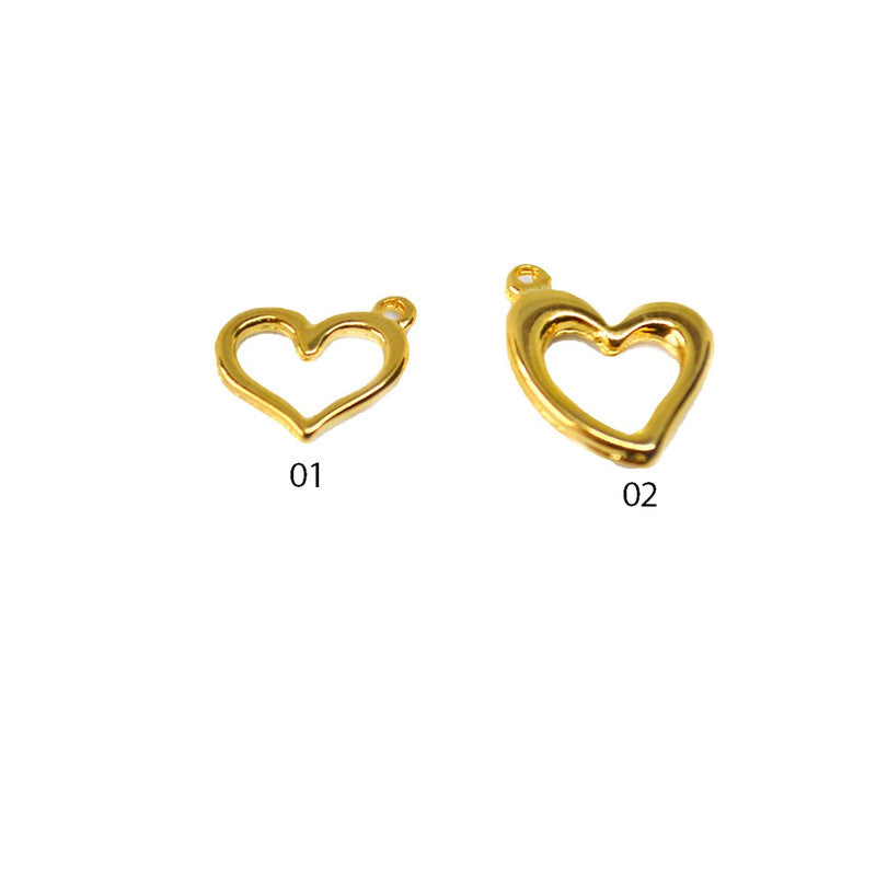 Corazones Borde Curvo 24k