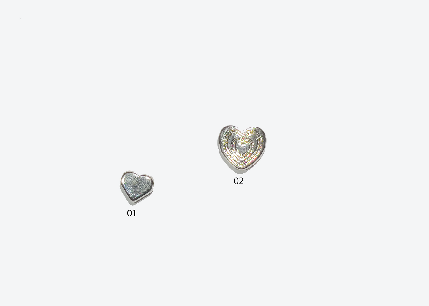 Corazón Pasante Niquel