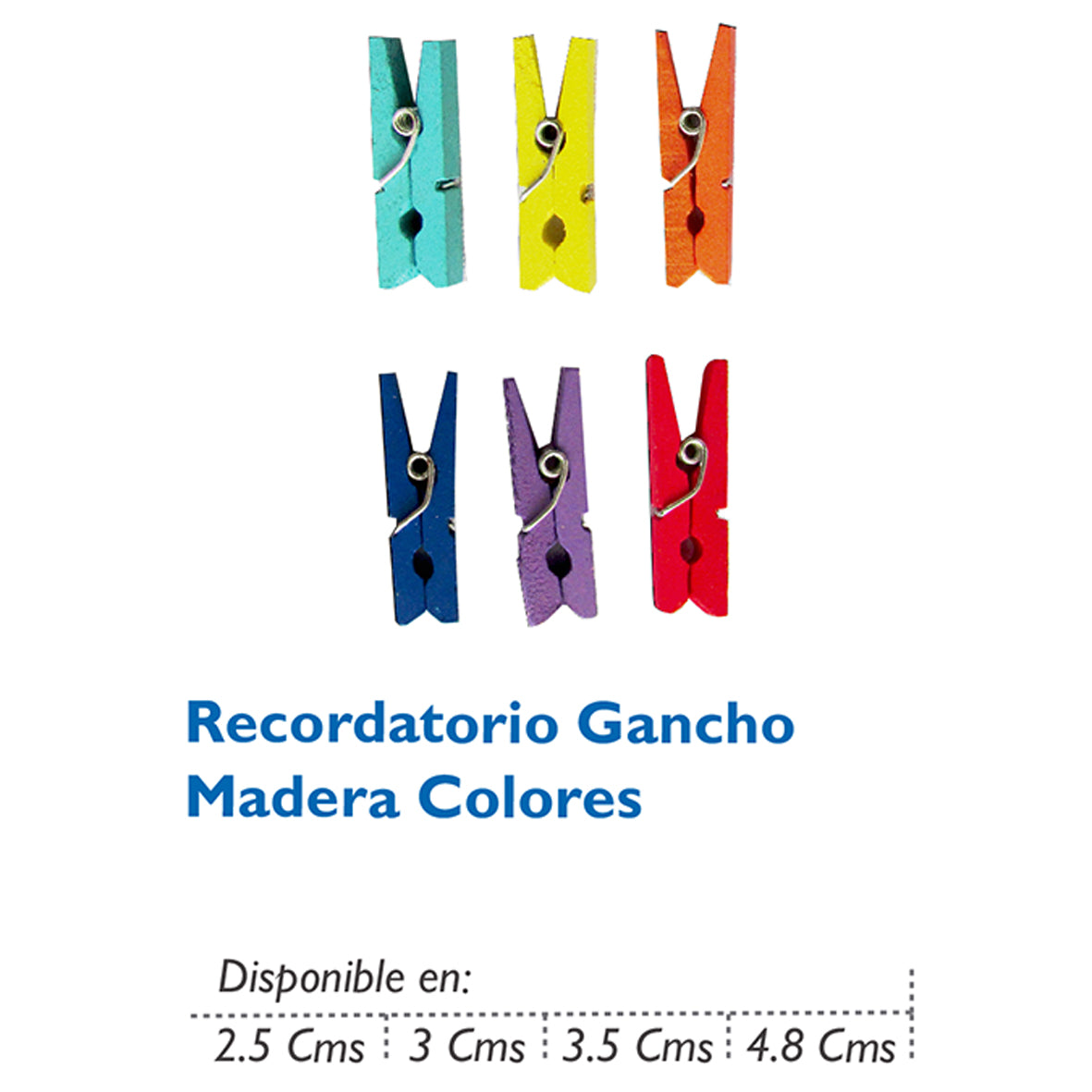Gancho Madera Colores