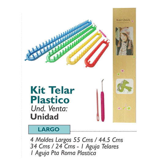 Kit Telar Plastico Largo Ovalado