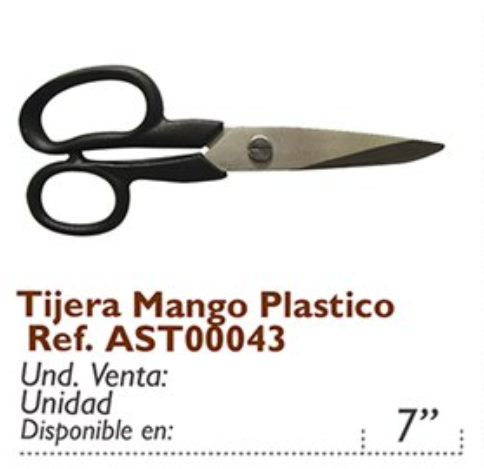 Tijera Mango Plástico Ref. AST00043
