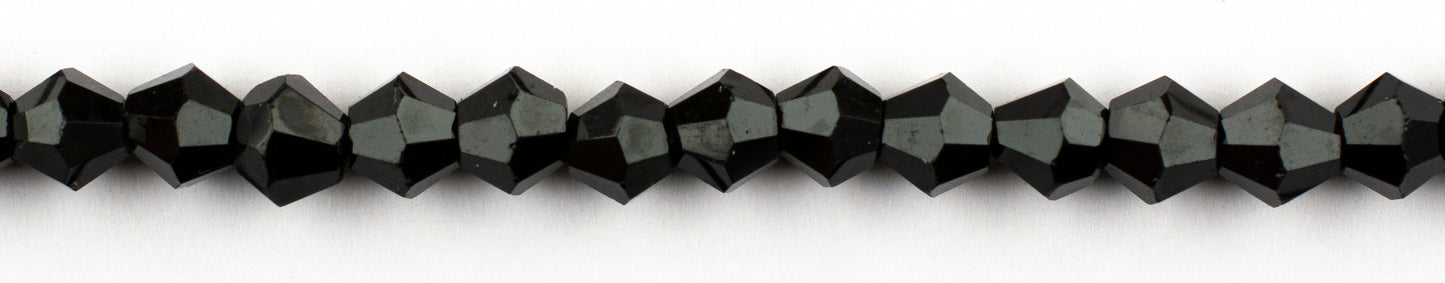 Collar Rombo Vidrio 4mm Negro