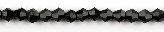 Collar Rombo Vidrio 4mm Negro