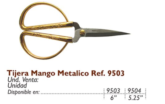Tijera Mango Metálico Ref. 9503
