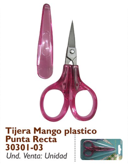 Tijera Mango Plástico Punta Recta 30301-03