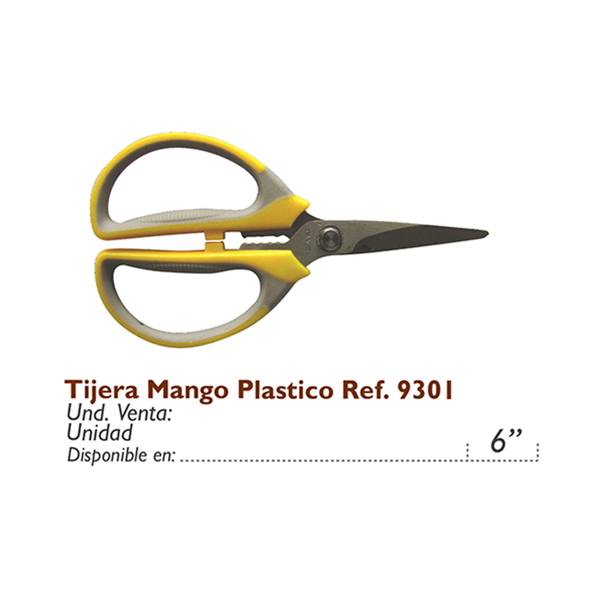 Tijera Mango Plástico Ref. 9301
