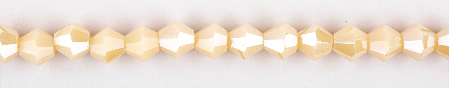 Collar Rombo Vidrio 4mm Beige Mate Boreal